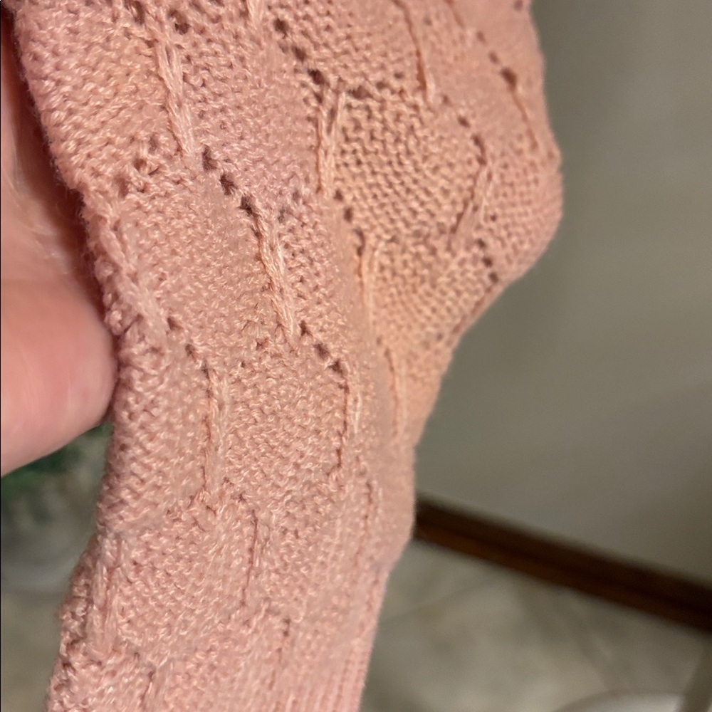 Fashion Nova YRIS Blush Twist Front crop knitted sweater XL V neck - Picture 7 of 13